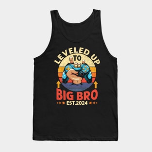 Leveled Up to Big Brother Video Gamer Big Bro Level Unlocked Boys Tank Top